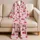 Retro Pink Cherry Motifs For Cozy Nights, Weekend Relaxing, And Gift Giving For Women Satin Pajamas Set - 5