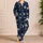 Celestial Sun Moon Eye Motifs For Mystical Nighttime Lounging And Starry Dreamers Satin Pajamas Set - 4