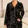Golden Eclipse Botanical Celestial Motif For Mystical Evening Relaxation At Home Women Satin Pajamas Set - 1