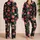 Coral Hibiscus Orchid Tropical Botanicals For Evening Relaxation And Home Lounging Satin Pajamas Set - 2