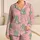 Kawaii Baby Dinosaur Hearts For Cozy Bedtime Sleepover Gifts For Young Dino Lovers Satin Pajamas Set - 1