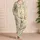 Watercolor Easter Bunnies Chicks And Floral Eggs For Spring Family Celebrations And Gifting Satin Pajamas Set - 4