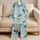 Watercolor Sea Turtles And Shells For Coastal Beach Vacations And Resort Wear Satin Pajamas Set - 5