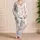 Vintage Hot Air Balloons And Clouds For Spring Travel Lovers And Relaxed Weekend Lounging Satin Pajamas Set - 4