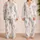 Vintage Hot Air Balloons And Clouds For Spring Travel Lovers And Relaxed Weekend Lounging Satin Pajamas Set - 2
