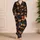 Vintage Pumpkins And Spiderwebs For Halloween Sleepovers And Cozy Fall Nights Women Satin Pajamas Set - 4
