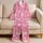 Pink Daisy Flower All Over Floral For Cheerful Summer Lounging And Thoughtful Gift Giving Satin Pajamas Set - 5
