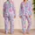Pastel Tie-Dye Cloud Swirls For Cozy Lounging, Relaxing At Home And Gifting For Her Satin Pajamas Set - 2
