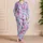 Pastel Tie-Dye Cloud Swirls For Cozy Lounging, Relaxing At Home And Gifting For Her Satin Pajamas Set - 4