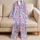Pastel Tie-Dye Cloud Swirls For Cozy Lounging, Relaxing At Home And Gifting For Her Satin Pajamas Set - 5