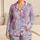 Pastel Tie-Dye Cloud Swirls For Cozy Lounging, Relaxing At Home And Gifting For Her Satin Pajamas Set - 1