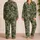 Classic Olive Drab Camouflage For Military Inspired Lounge And Sleepwear Style Women Satin Pajamas Set - 2