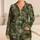Classic Olive Drab Camouflage For Military Inspired Lounge And Sleepwear Style Women Satin Pajamas Set - 1