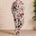 Burgundy Geometric Boho Blocks for Relaxed Lounge Nights and Creative Home Living Satin Pajamas Set - 4