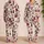 Burgundy Geometric Boho Blocks for Relaxed Lounge Nights and Creative Home Living Satin Pajamas Set - 2