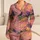 Pink Starry Countryside Village Nightscape For Cozy Evening Relaxation And Art Lovers Satin Pajamas Set - 1