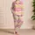 Blush Pink Glitter Stripe Loungewear for Cozy Evenings and Weekend Getaways at Home Satin Pajamas Set - 4
