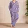 Winged Maidens Dreamy Lavender Sleepwear For Women Relaxing At Home Satin Pajamas Set - 4