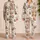 Storybook Braided Girls Floral Garden Motif for Cozy Spring Nights and Lounging Women Satin Pajamas Set - 2