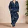 Storybook Girl And Black Cat Moonlit Starry City For Book Lovers And Halloween Fans Satin Pajamas Set - 4