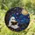 Stained Glass Ghost Reading Book Under Moonlit Night Sky Halloween Home Decor Gift Stained Glass Suncatcher - 1