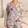 Blush Pink And Lavender Wildflowers For Relaxed Spring Lounging And Gift Giving Satin Pajamas Set - 1