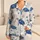 Blue Sea Turtle Nautical Loungewear for Coastal Getaways and Ocean Wildlife Lovers Satin Pajamas Set - 1