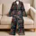 Jewel Tone Botanical Mandalas For Relaxed Evenings And Colorful At-Home Lounge Style Satin Pajamas Set - 5