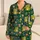 Lime Green Tree Frog And Wildflower Garden For Cozy Spring Evenings And Nature Lovers Satin Pajamas Set - 1