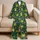Lime Green Tree Frog And Wildflower Garden For Cozy Spring Evenings And Nature Lovers Satin Pajamas Set - 5