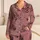 Whimsical Space Cat Astronauts For Cozy Bedtime, Lounging And Relaxing Nights For Women Satin Pajamas Set - 1