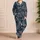 Bohemian Paisley Floral Midnight Navy Sleepwear For Relaxing Nights And Travel Home Satin Pajamas Set - 4