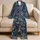 Bohemian Paisley Floral Midnight Navy Sleepwear For Relaxing Nights And Travel Home Satin Pajamas Set - 5