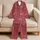 Vintage Boho Wildflower Rose Botanical Motifs for Cozy Relaxed At-Home Weekend Evenings Satin Pajamas Set - 5