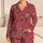 Vintage Boho Wildflower Rose Botanical Motifs for Cozy Relaxed At-Home Weekend Evenings Satin Pajamas Set - 1