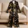 Sleepy Giraffe Sup Motifs for Couples Valentine’s Day Lounging and Safari Fans Satin Pajamas Set - 5