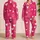 Raspberry Pink Ivory And Gold Hearts for Valentine’s Day Cozy Lounging Gifts for Women Satin Pajamas Set - 2