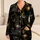 Antique Gold Celestial Moon Star Galaxy Night Sky For Cozy Sleep And Relaxing Evenings Satin Pajamas Set - 1