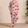 Cherry Red Hearts for Valentine's Day Sleepwear and Cozy At Home Lounging for Women Satin Pajamas Set - 4