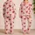 Cherry Red Hearts for Valentine's Day Sleepwear and Cozy At Home Lounging for Women Satin Pajamas Set - 2