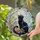 Celestial Black Cat Moon Gift for Witchy Home Decor, Birthday and Housewarming Cat Fans Stained Glass Suncatcher - 2