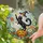 Black Cat Halloween Scene With Ghost Pumpkin For Cat Lover Autumn Home Decor Gift Stained Glass Suncatcher - 2