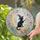 Black Cat On Floral Crescent Moon Witchy Decor For Cat Lovers Stained Glass Suncatcher - 2