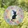 Black Cat On Floral Crescent Moon Witchy Decor For Cat Lovers Stained Glass Suncatcher - 1