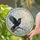 Elegant Raven Perched Before a Glowing Full Moon for Magical Gothic Home Decor Stained Glass Suncatcher - 2