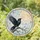 Elegant Raven Perched Before a Glowing Full Moon for Magical Gothic Home Decor Stained Glass Suncatcher - 1