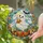 Cute Ghost with Pumpkin Mug for Cozy Halloween Fall Decor Gift for Autumn Lovers Stained Glass Suncatcher - 2