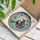 Witch on Broomstick with Black Cat and Moon Spooky Fall Halloween Decor Stained Glass Suncatcher - 4