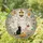 Whimsical Cute Ghost Family with Black Cat Glowing Lantern and Pumpkin Halloween Scene Stained Glass Suncatcher - 1