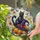 Black Cat Witch Hat and Pumpkins for Halloween Porch and Autumn Home Decor Lovers Stained Glass Suncatcher - 2